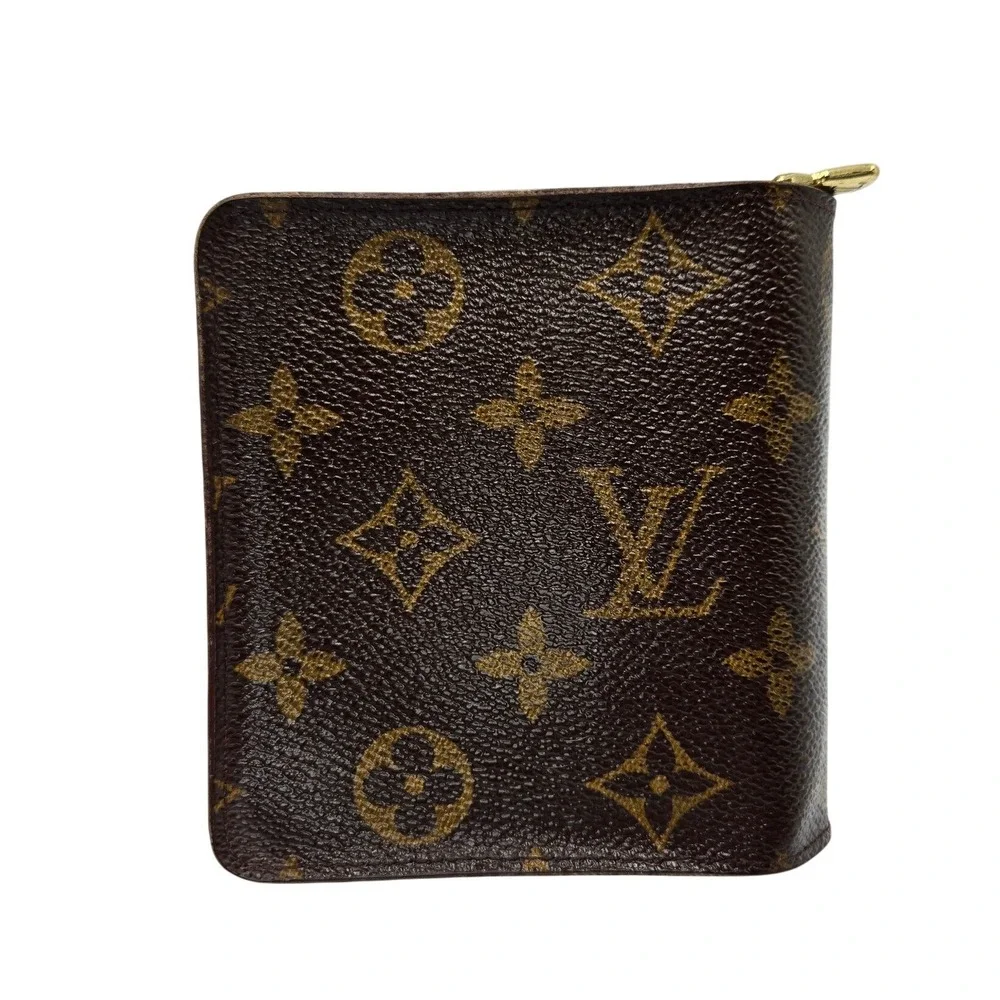 Louis Vuitton Monogram Compact Zip Wallet M61667 Bifold Brown Canvas SD0050 - Picture 2 of 9